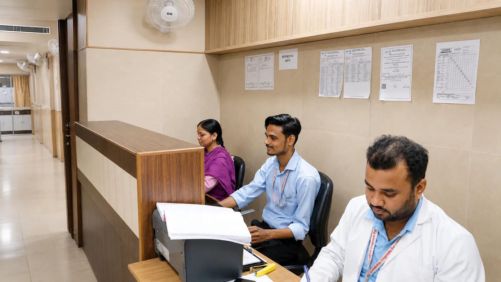 Front desk staff at the centre