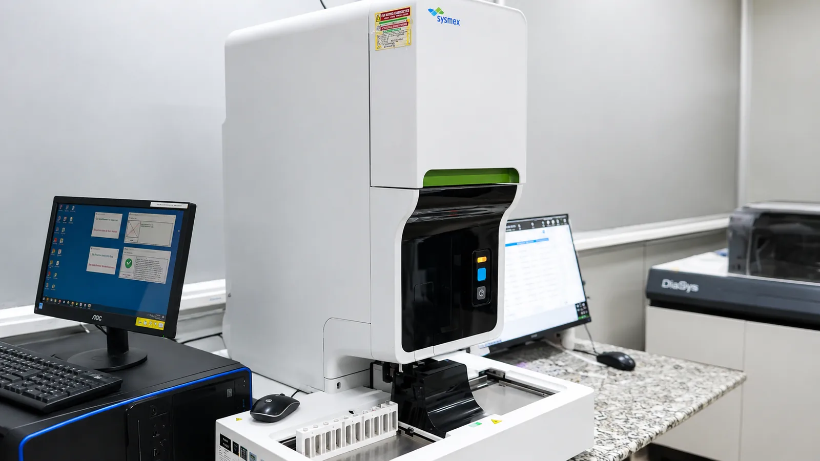The haematology analyser at the Charak laboratory