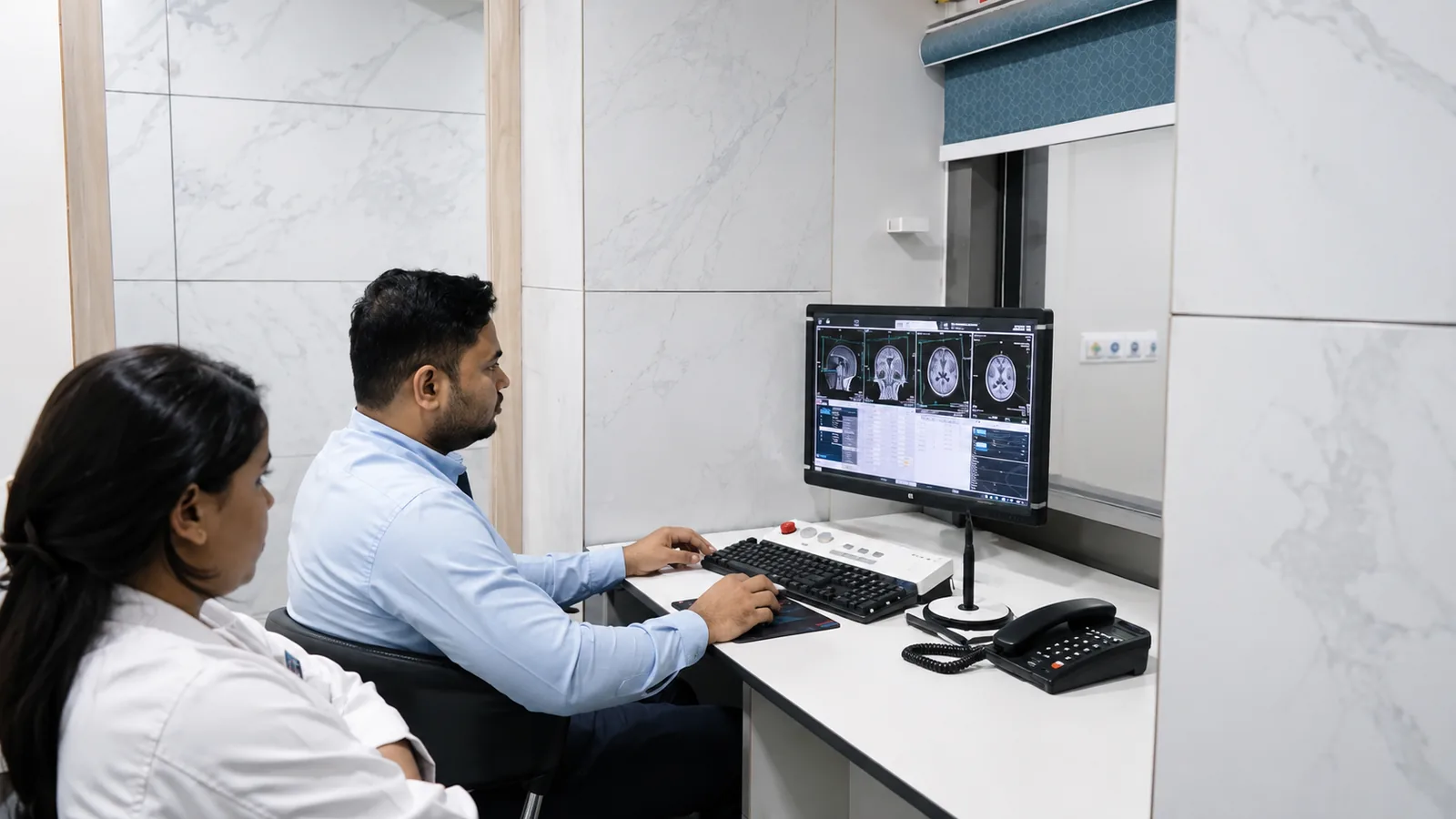 Radiology reporting room