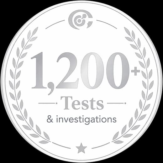 1,200+ Tests & investigations